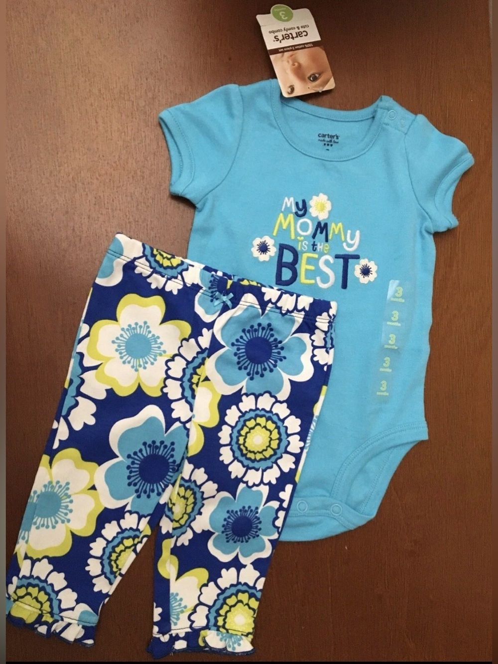 Carter’s 3 Month Baby 2 Pc Set My Mommy is the Best Bodysuit Pants New